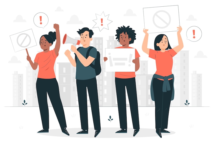 Vector Gratis activism concept illustration