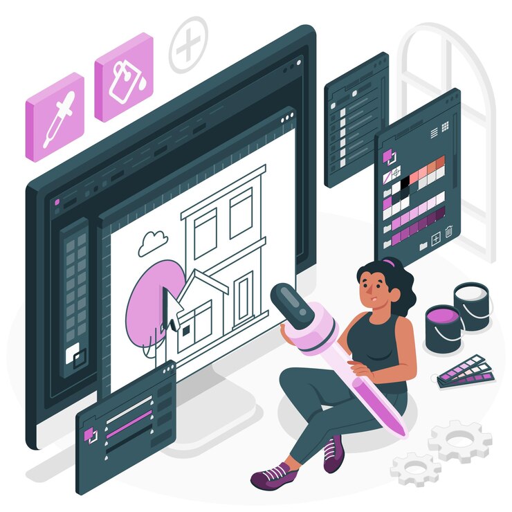 Vector Gratis add color concept illustration