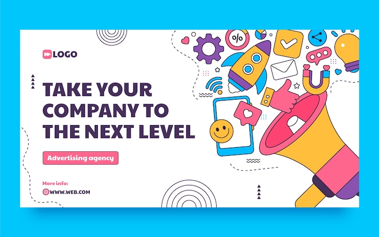 Vector Gratis advertising agency template design