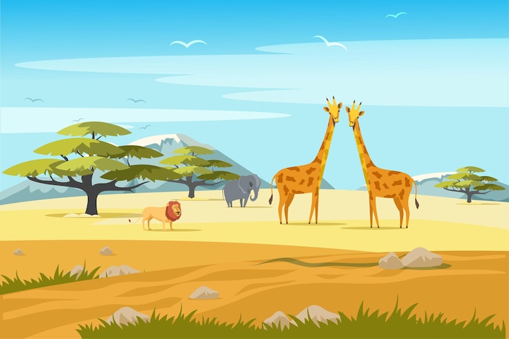 Vector Gratis african safari banner concept tropical tourism exotic recreation poster wilderness savannah exploration illustration