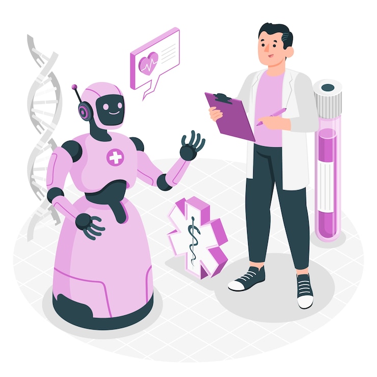 Vector Gratis ai in healthcare concept illustration