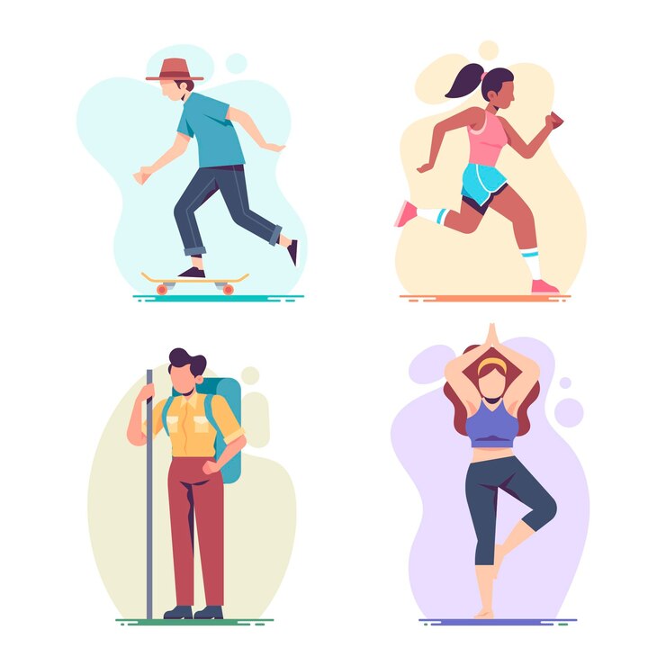 Vector Gratis aktivitas luar ruangan musim panas