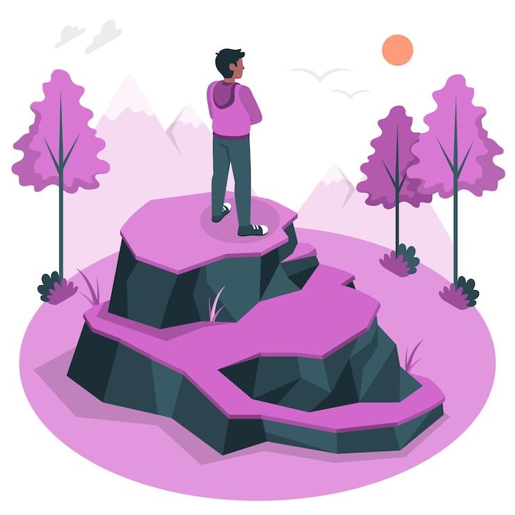 Vector Gratis alone concept illustration