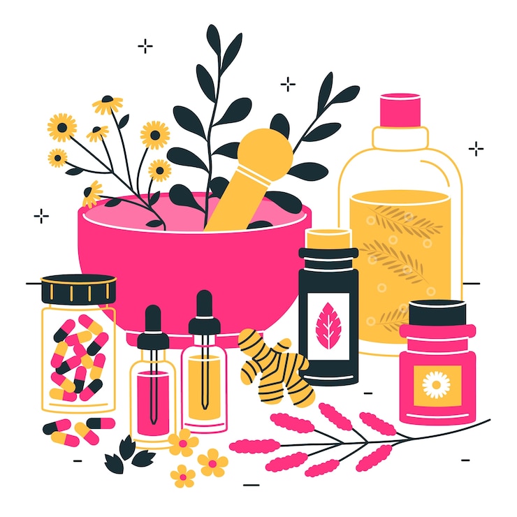 Vector Gratis alternative medicine concept illustration