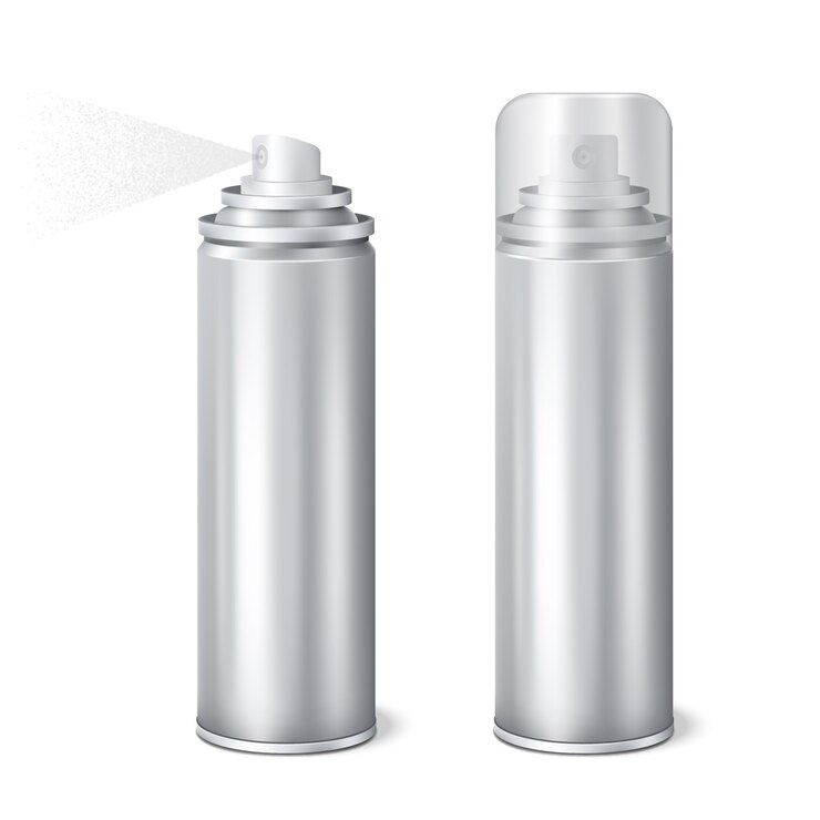 Vector Gratis aluminium spray cans realistic set