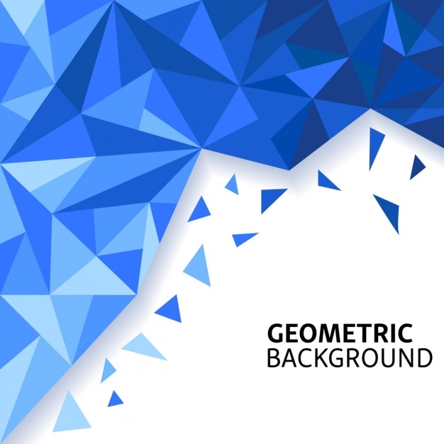 Vector Gratis amazing blue background with polygonal shapes