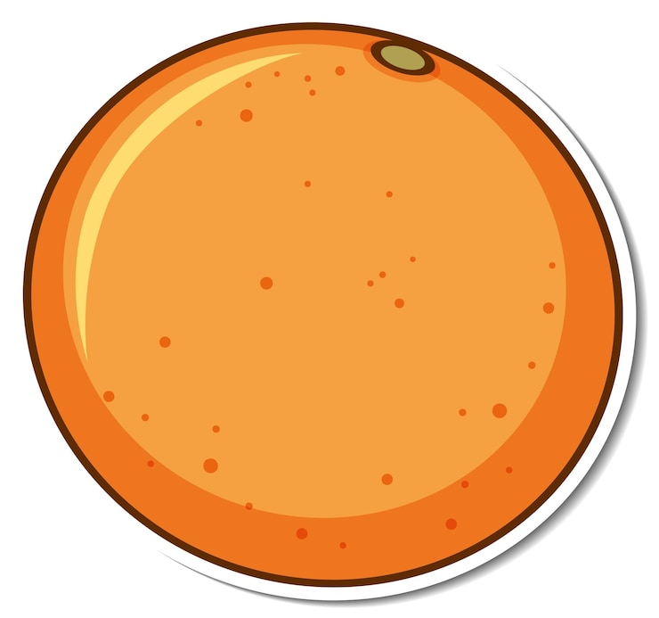 Vector Gratis an orange sticker on white background