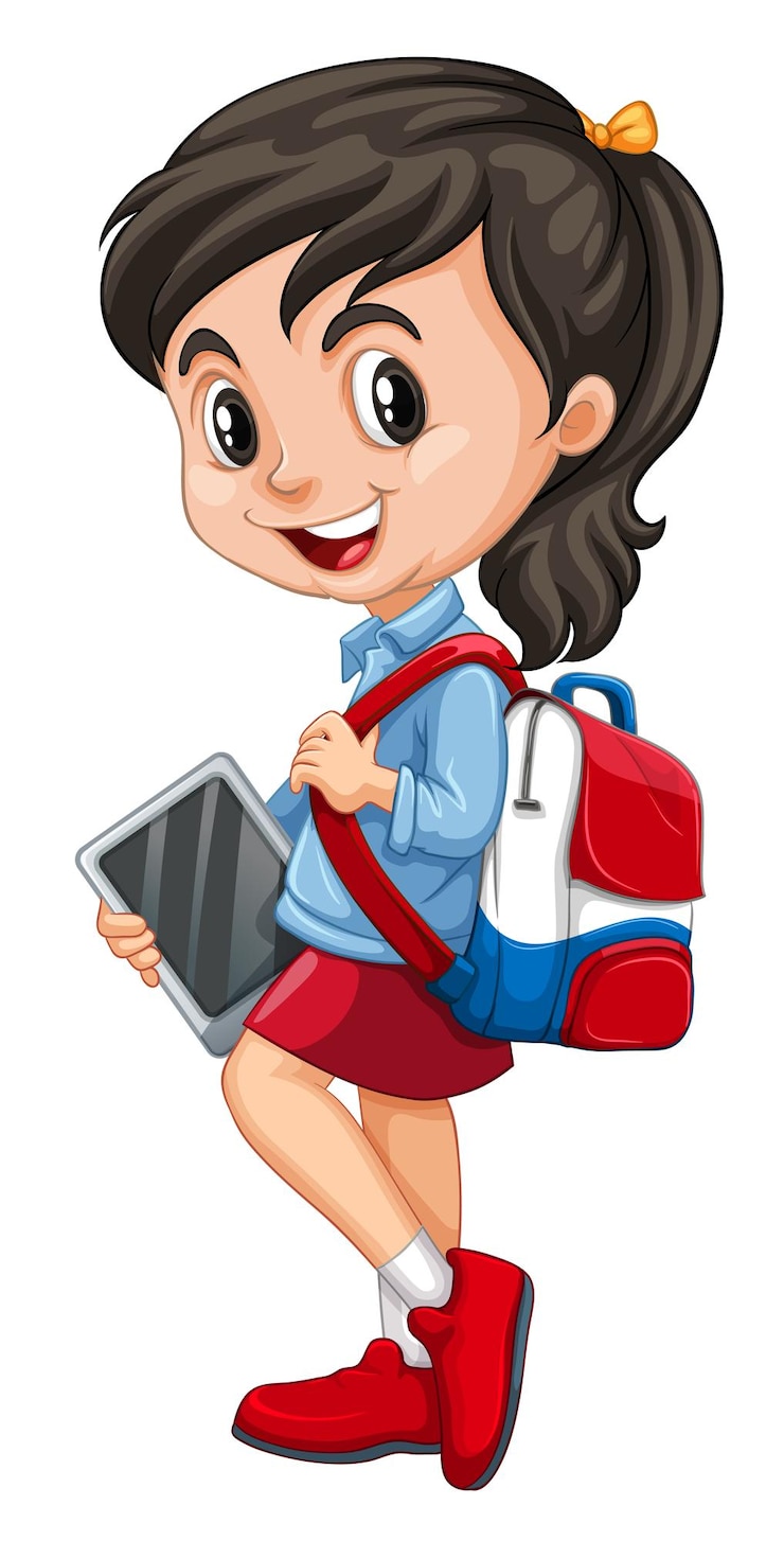 Vector Gratis anak kecil yang lucu, bahagia, dan tersenyum terisolasi dengan latar belakang putih