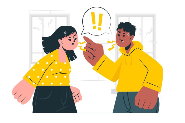 Vector Gratis angry people arguing concept illustration