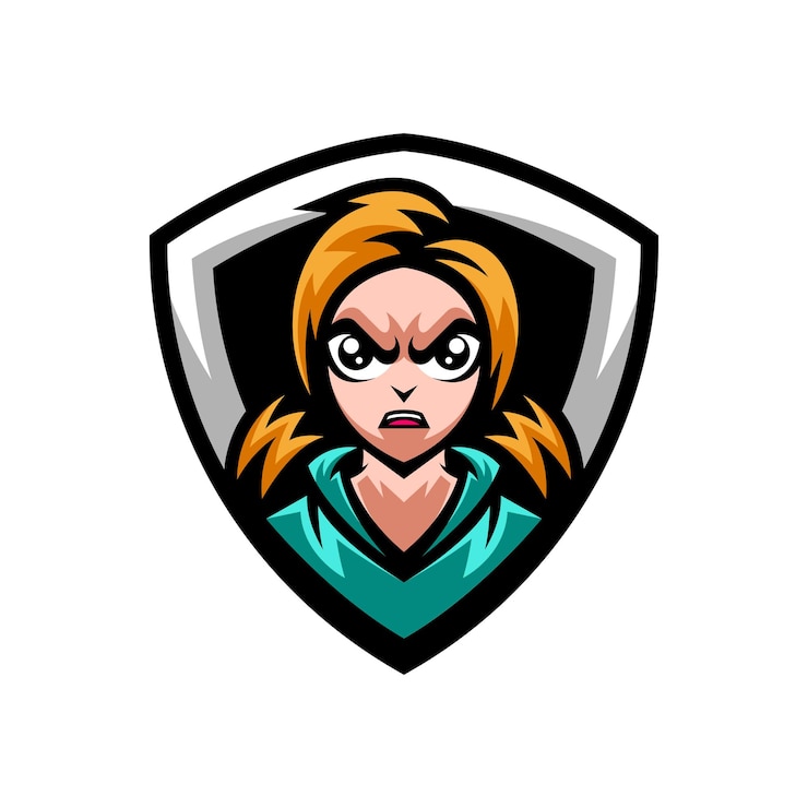 Vector Gratis angry women logo mascot design