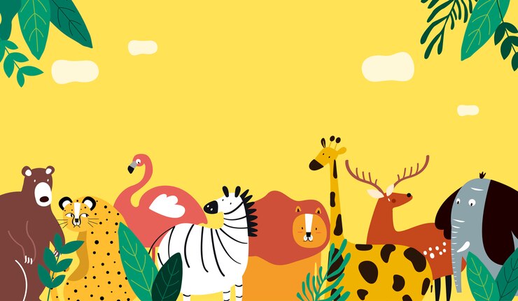Vector Gratis animals theme template vector illustration