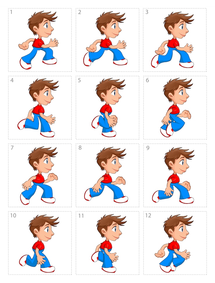 Vector Gratis animation of a child running
