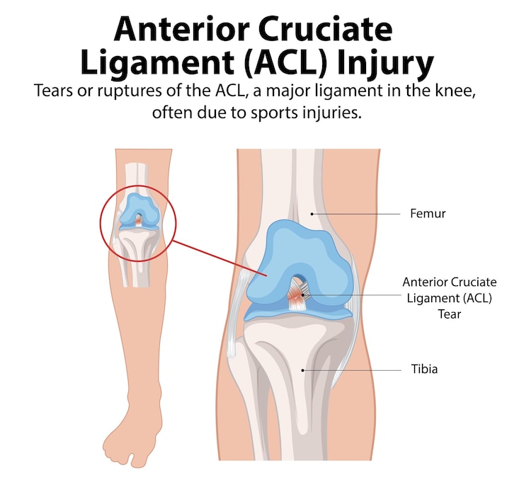 Vector Gratis anterior cruciate ligament acl injury