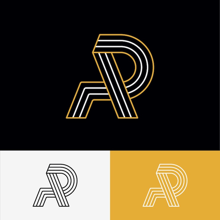 Vector Gratis ap monogram logo design template