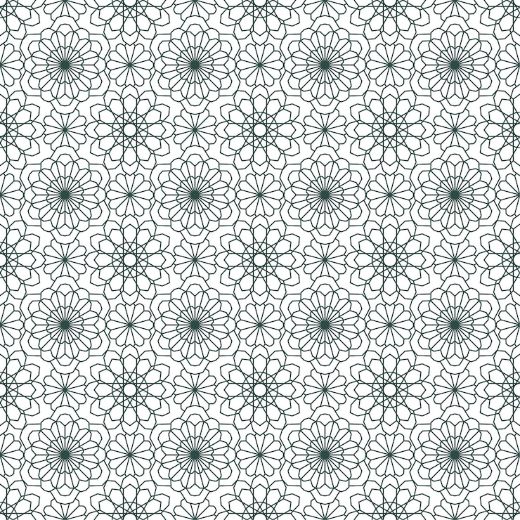 Vector Gratis arabic seamless pattern with modern style