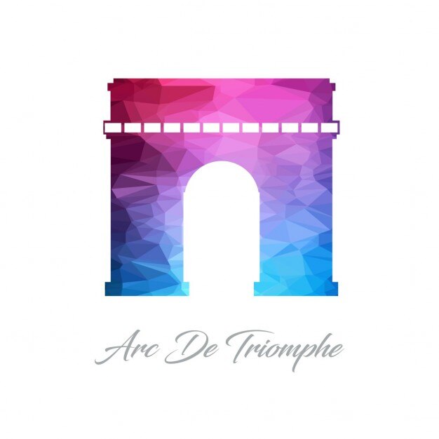 Vector Gratis arc de triomphe, poligonal