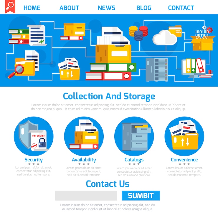Vector Gratis archive page design 