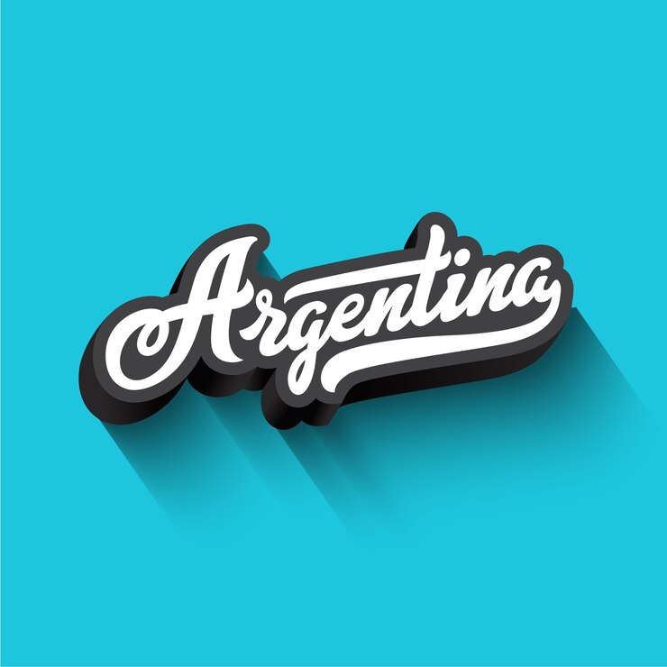 Vector Gratis argentina text calligraphy vintage retro lettering  . 