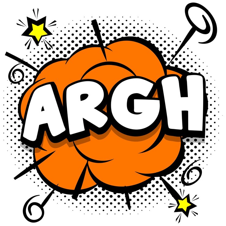 Vector Gratis argh comic bright template with speech bubbles on colorful frames