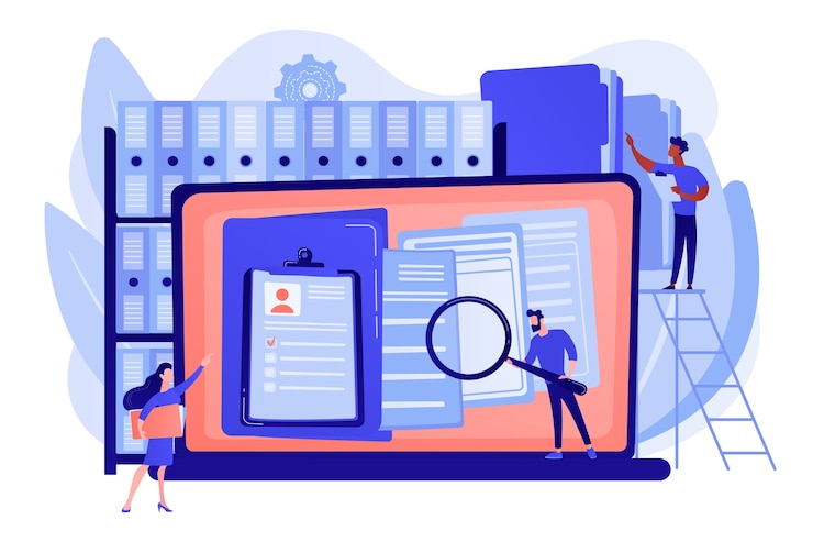 Vector Gratis arsip terorganisir. mencari file di database