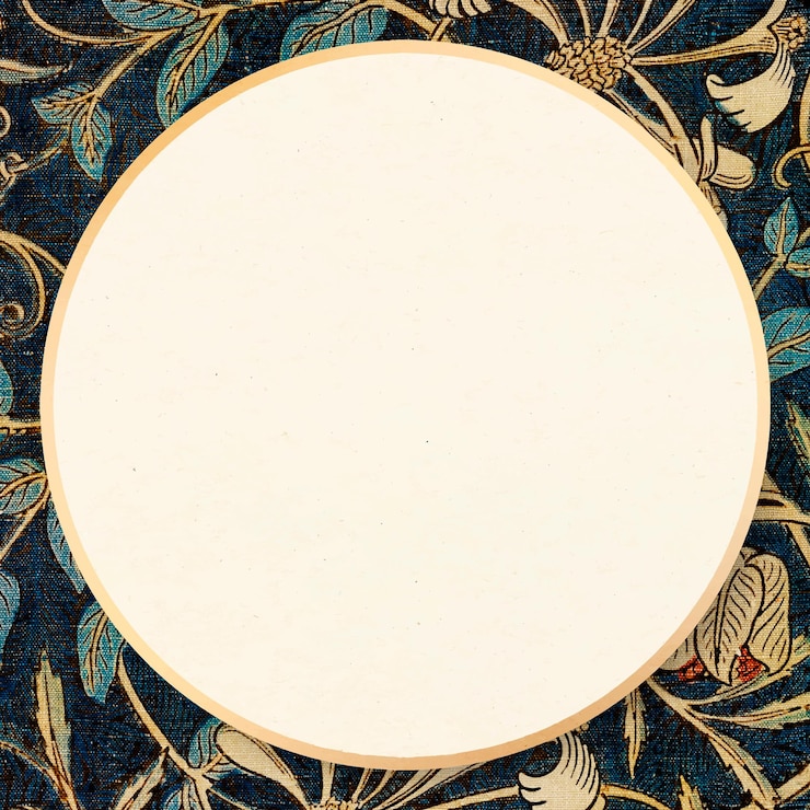 Vector Gratis art nouveau honeysuckle flower frames remix from artwork by william morris