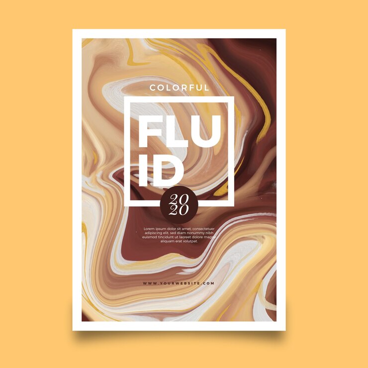 Vector Gratis artistic fluid effect poster template