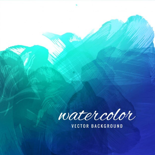 Vector Gratis artistic watercolor background in blue tones