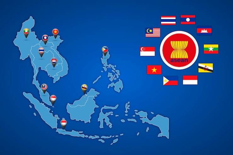 Vector Gratis asean map
