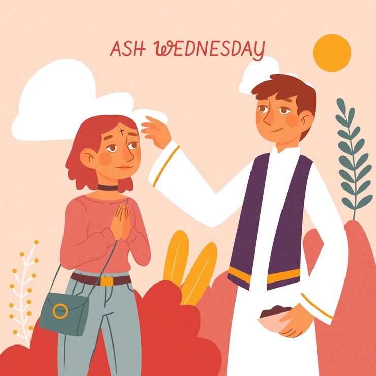 Vector Gratis ash wednesday celebration illustrated