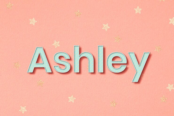 Vector Gratis ashley nama wanita tipografi vektor