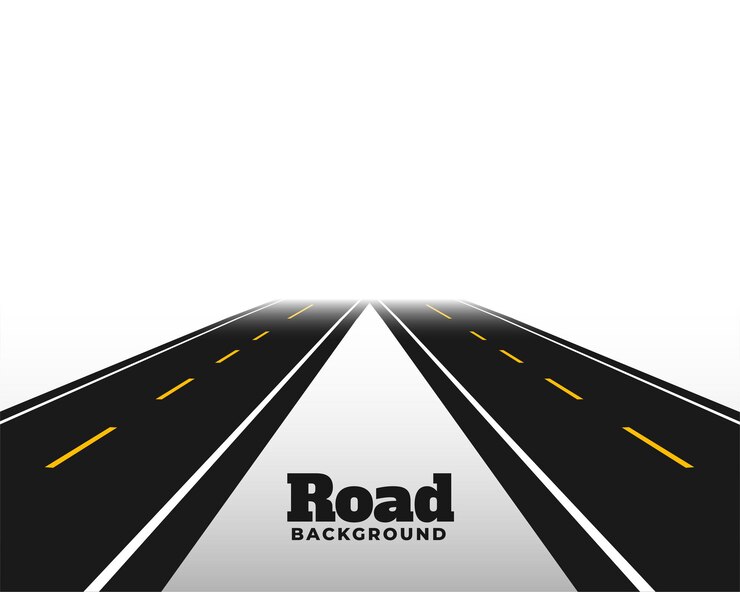 Vector Gratis asphat road in perspective horizon