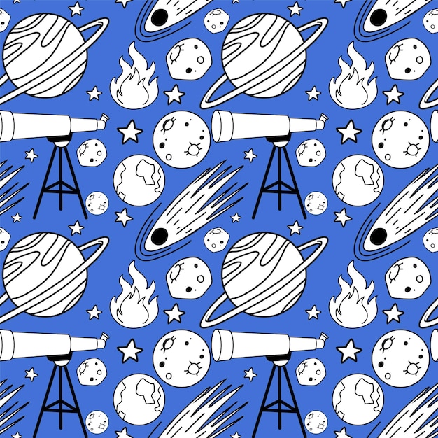 astronomy objects and icons vector set