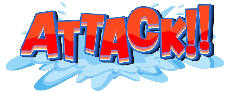 Vector Gratis attack text design on white background