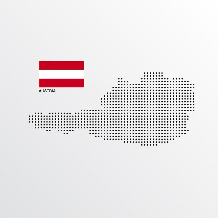 Vector Gratis austria map design with flag and light background vector 
