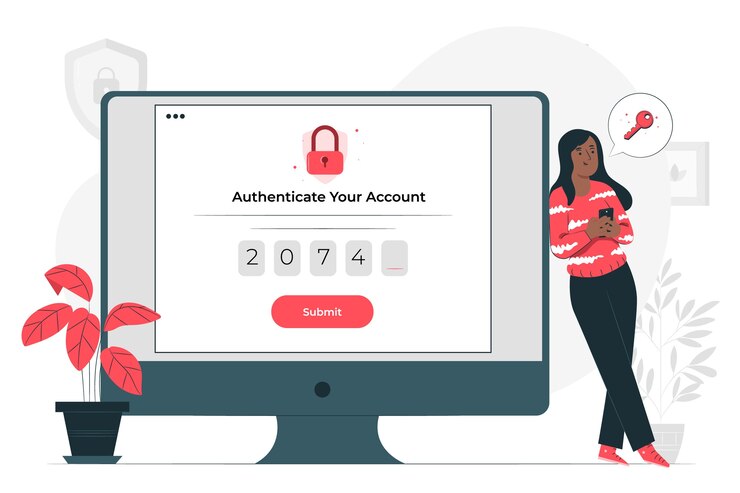 Vector Gratis authentication concept illustration