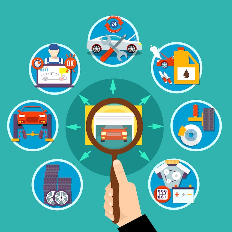 Vector Gratis auto service circle design concept
