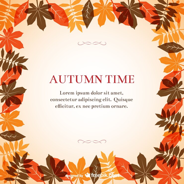 Vector Gratis autumn frame template