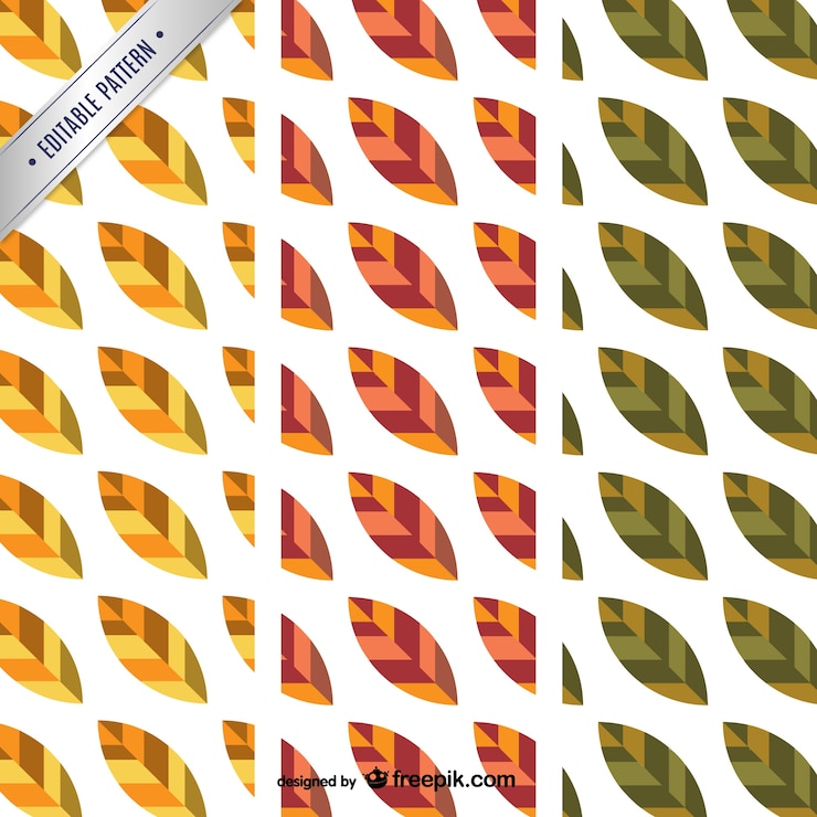 Vector Gratis autumn leaves patterns