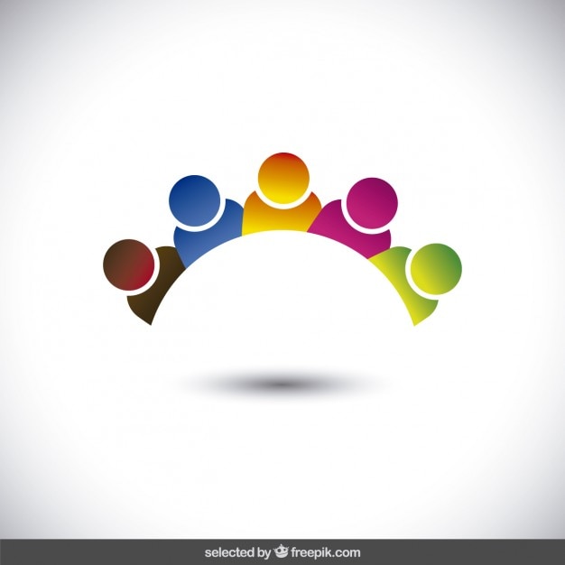Vector Gratis avatar manusia berwarna-warni