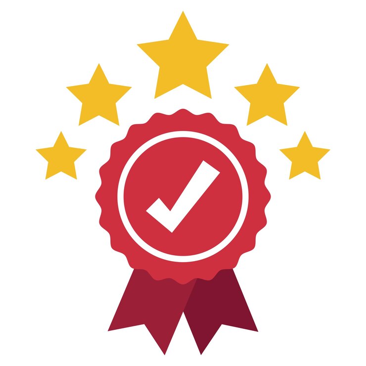Vector Gratis award ribbon check mark with stars