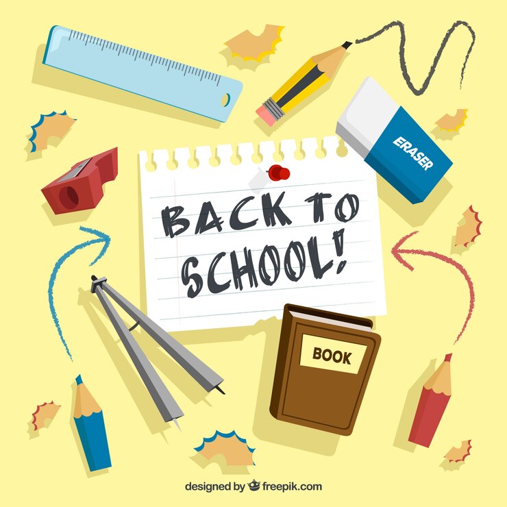 Vector Gratis back to school background in flat style