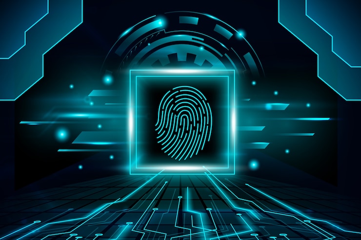 Vector Gratis background fingerprint neon