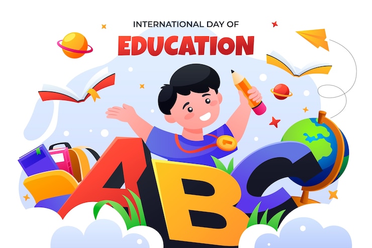 Vector Gratis background for international day of education