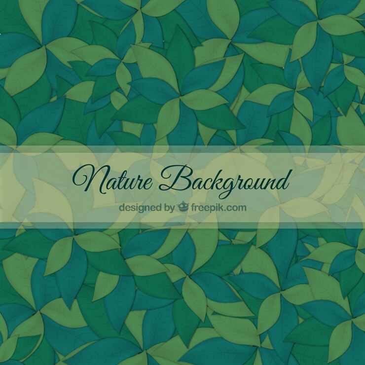 Vector Gratis background full hand drawn green leaves