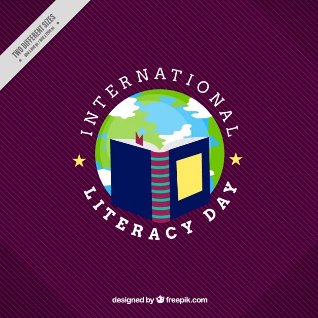 Vector Gratis background of international literacy day