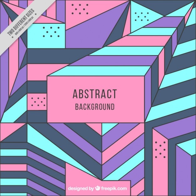 Vector Gratis background with abstract colored shapes in perspective