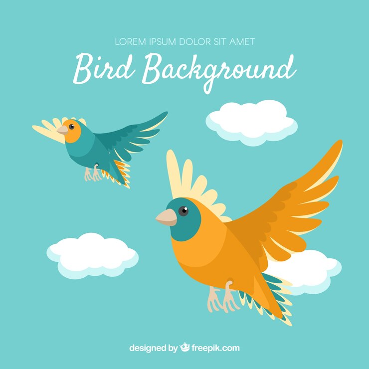 Vector Gratis background with cute birds