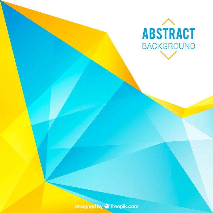 Vector Gratis background with yellow and blue polygonal shapes