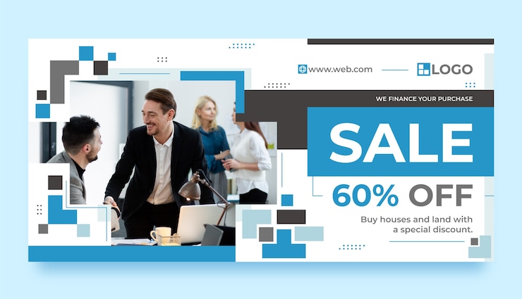 Vector Gratis bank and finance horizontal banner template