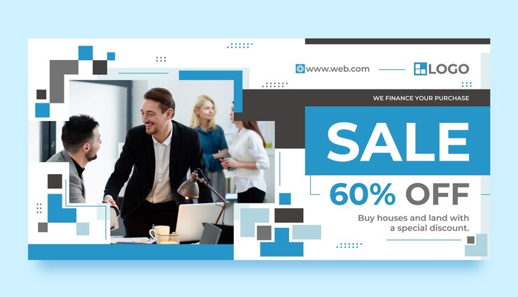 Vector Gratis bank and finance horizontal banner template
